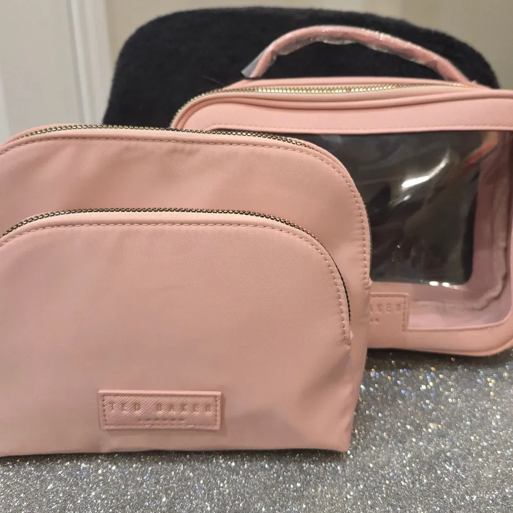 Ted Baker London 3-PC  Cosmetic‎ Bag Set- Cloud Pink